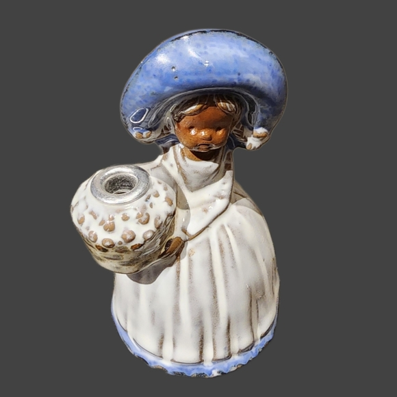 Vintage German Mini Little Girl Candle Stick Holder NWOT - Picture 3 of 4